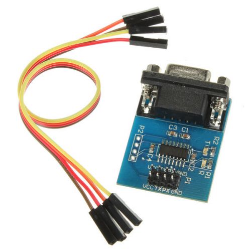 MAX3232 RS232 Serial Port To TTL Converter Module DB9 Connector W/ 4 Jump Cables