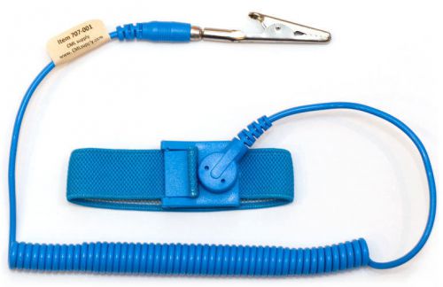 Esd safe anti static wrist strap 6ft ground cord - blue for sale