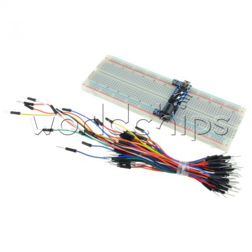 MB102 Power Supply Module 3.3V 5V+MB102 Breadboard Board 830 Point+Jumper cables