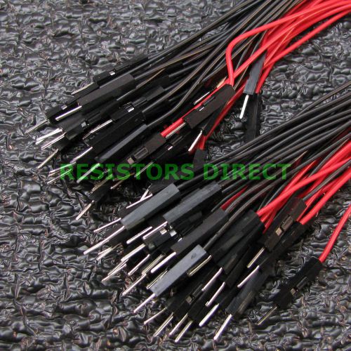 20cm DuPont Red &amp; Black Male to Male 40pcs Breadboard Jumper Wire Arduino Pi