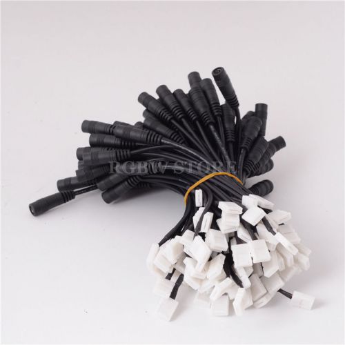 25pcs 10mm 2Pin Connector Cable DC Female Adapter For Single Color 5050 Strip