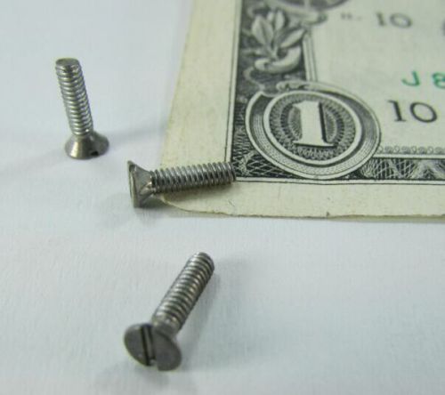 500 #2-56 x 3/8&#034; flat head slotted miniature machine screws, zinc plated steel for sale