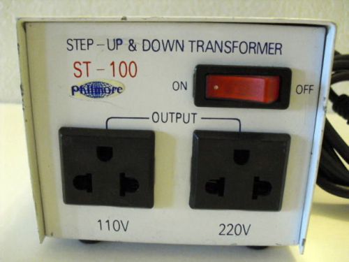Philmore ST-100 100 watts 110 to 220 VAC Step Up @ Step Down Transformer