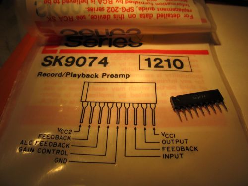 Analog semiconductors,record,playback preamp,rca,sk 9074,9 pin,1 pc for sale