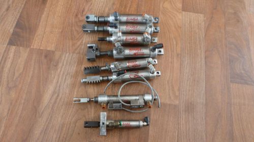 Bimba Lot of 8 Pneumatic Cylinders Stage Props 2-3&#034; Stroke
