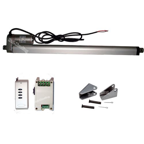 Linear actuator &amp;remote&amp;brackets 12v dc 16&#034; stroke 220 pound max lift heavy duty for sale