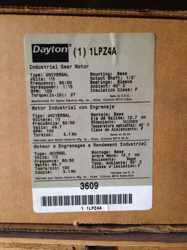 Dayton industrial gear motor for sale