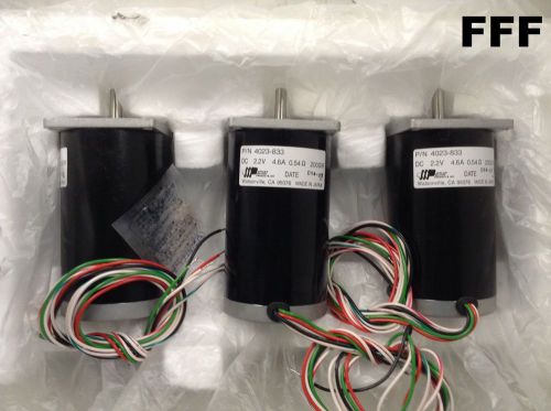 Nib lot of 3 applied motors step motor p/n 4023-833 2.2vdc 4.6a 1/4&#034; shaft for sale