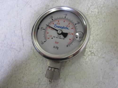 Swagelok -30-0 in.hg pressure gauge *used* for sale