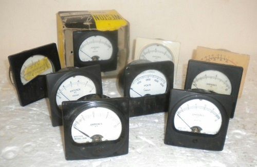 Weston simpson tapecaster ~ analog panel meters ~ lot of 9 ~ one appears nib ? for sale