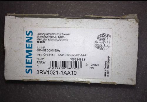 1pcs new siemens motor protection circuit breaker 3rv1021-1aa10 for sale