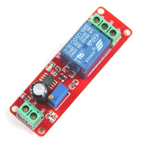 1Pc Red DC12V Pull Delay Timer Switch Adjustable Relay Module 0 to10 Second MKLG