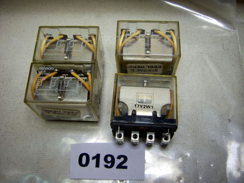 (0192) Lot of 4 Omron Relays LY4-AC240 10A