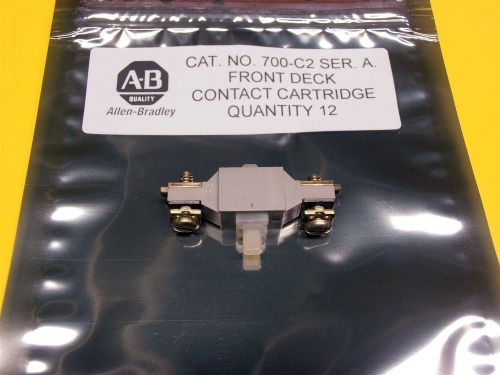 12 AB Allen-Bradley Cat. No. 700-C2 FRONT DECK RELAY CONTACT CARTRIDGES AB700C2
