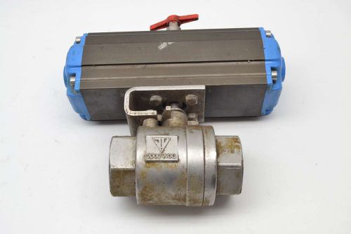 Valbia 2000 wog cf8m sr 075 actuator 1-1/2 in npt stainless ball valve b385597 for sale
