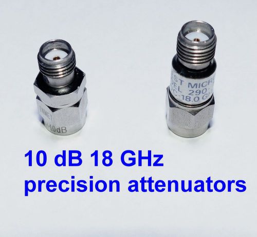 10 db 18 ghz 50 ohm attenuators, tested &amp; guaranteed. ships free. for sale