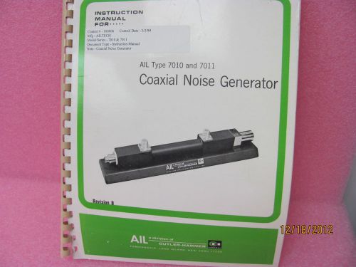 Ail 7010 &amp; 7011 coaxial noise generator - instruction manual for sale