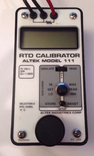 Altek Model 111 RTD Calibrator