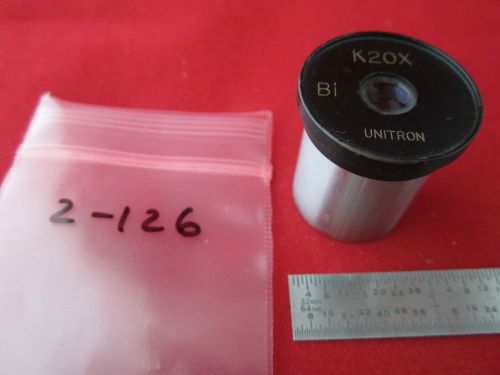 Microscope eyepiece unitron 20x optics #2-126 for sale