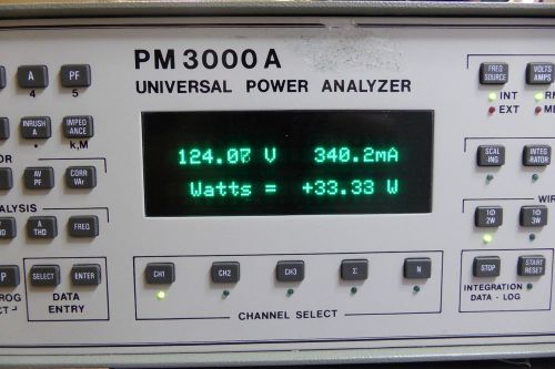 Voltech PM3000A Universal Power Analyzer, 1 Phase TESTED Excellent Shape