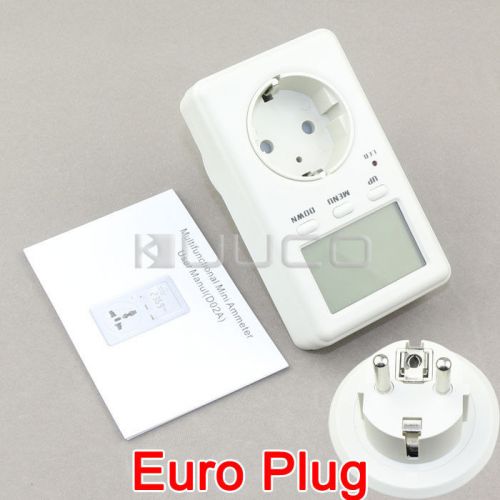 Multifunction euro version power analyzer kwh watt lcd socket energy meter 230v for sale