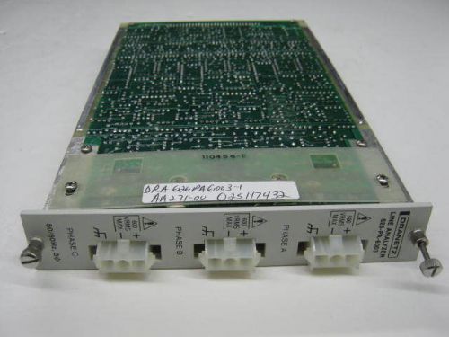Dranetz 626pa6003-1 3 ph line monitor analyzer plug-in for sale