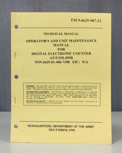 HP Digital Electronic Counter AN/USM-459B (HP 53131A) Technical Manual