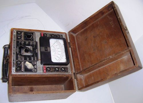 Precision apparatus multimeter tester series 856 wood case estate find, vtg for sale