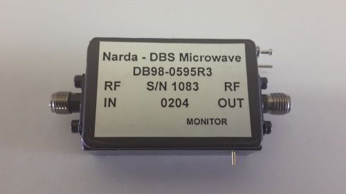 Rf amplifier narda 600mhz to 8ghz gain: 23db db1: 22dbm with detector pin  new ! for sale