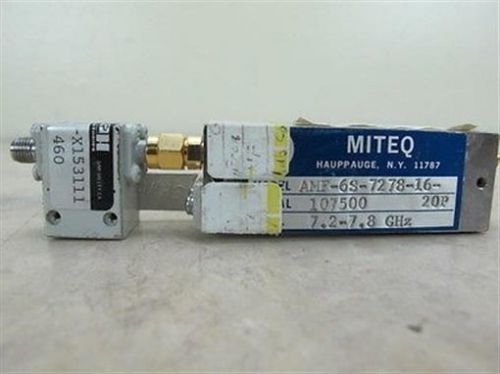Miteq AMF-6S-7278-16-20P Microwave RF Power Amplifier 7.2-7.8 GHz &amp; P&amp;H C1-X1531