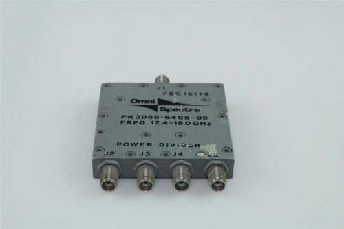 Omni Spectra 4-way power divider. 12.4 - 18 GHz. &#034;SMA&#034; 2089-6405-00