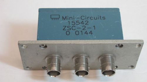Mini-Circuits ZSC-2-1  2-Way Power Splitter.  0.1 to 400MHz,  With Brackets. BNC