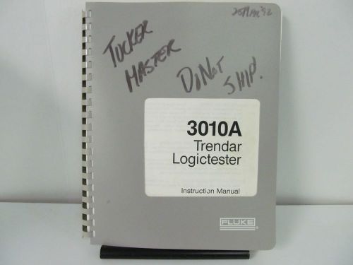 FLUKE MODEL 3010A Trendar Logictester Instruction Manual w/schematics