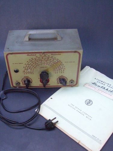 Vintage HEATHKIT RF Signal Generator,Model G-1,w/ Assembly &amp; Users Manual