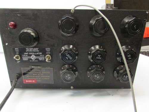 SPECIAL GENERAL RADIO OSCILLATOR TYPE 1214-A &amp; CENCO BIMETALLIC THERMOREGULATOR