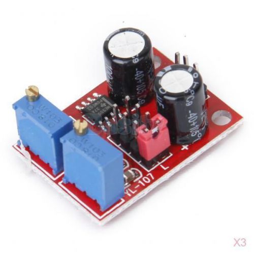 3x NE555 Signal Generator Module Frequency Duty Cycle Adjustable Square Wave
