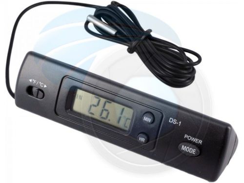 Indoor Outdoor Terrarium Fish Tank Digital Thermometer with Clock