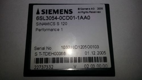 Siemens 6SL3054-0CD01-1AA0 Sinamics s120 Compactflash card with firmware