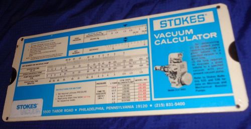 BH1134 Vtg Stokes Manual Vacuum Calculator