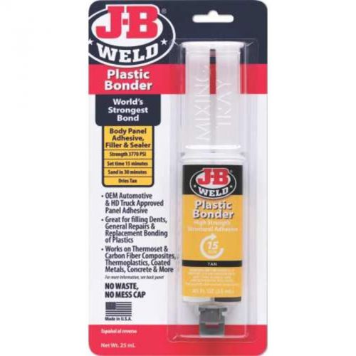 Plastc bonder syringe 25 ml. 50133 j-b weld company epoxy adhesives 50133 for sale
