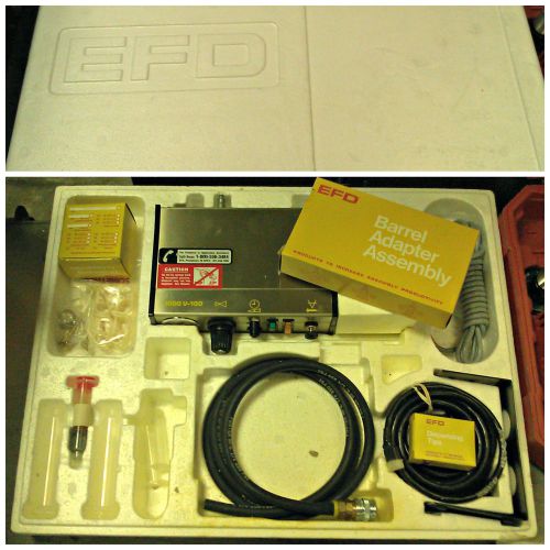 New nordson efd 1000v-100 fluid dispenser complete kit with accessories for sale