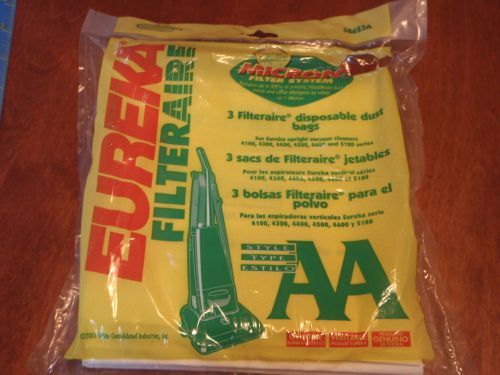 *pack of 3* eureka 58623a filteraire vacuum cleaner bags, aa type style - new for sale