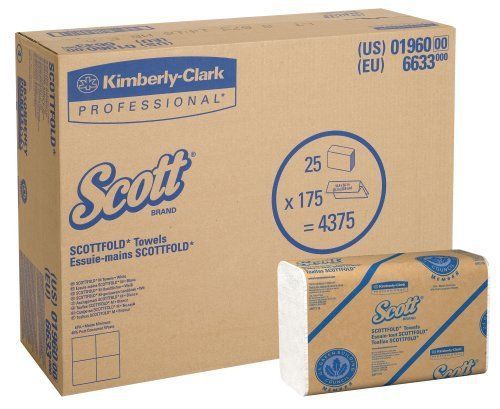 Scott paper towels - 1 ply - 175 sheets/pack - 25 / carton - 7.80&#034; x (01960) for sale