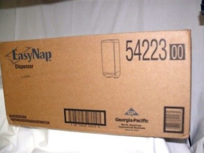 Nib new lg 20&#034; easynap commercial kitchen napkin dispenser black hard plastic for sale