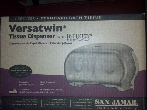 San jamar versatwin tissue dispenser with infinity system universal tissue new for sale