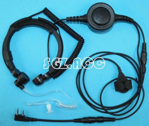 Military tactical throat mic headset/earpiece for kenwood tk2130 tk2131 tk288 for sale