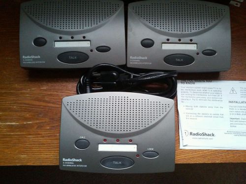 NEW IN BOX.  3 Pack... RadioShack FM-Wireless Intercom 3-Channel 43-3105