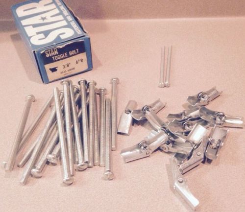 STAR Toggle Bolts-33 Pieces- 3/8&#034; 6&#034;R-NEW!