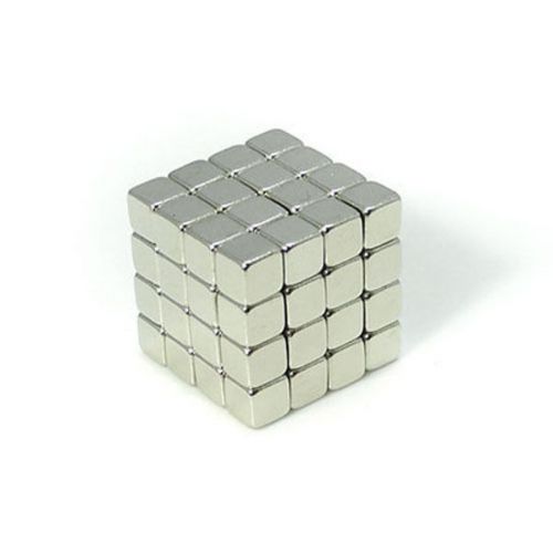 64pcs 3/16&#034; x 3/16&#034; x 3/16&#034; Block 5x5x5mm Neodymium Magnets Fridge Craft N35