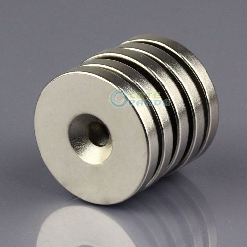 5pcs N50 Strong Round Rare Earth Neodymium Magnet 35 x 5 mm Countersunk Hole 6mm